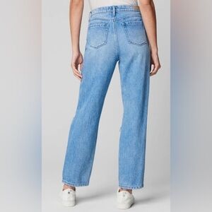 Blank NYC Baxter ribcage wide straight leg jeans denim distressing Wide 24 New